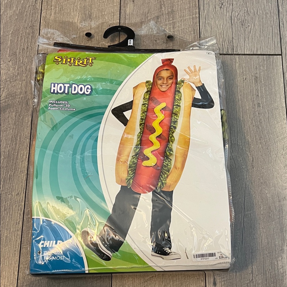Spirit Hot Dog Costume for Kids - Red and Yellow
